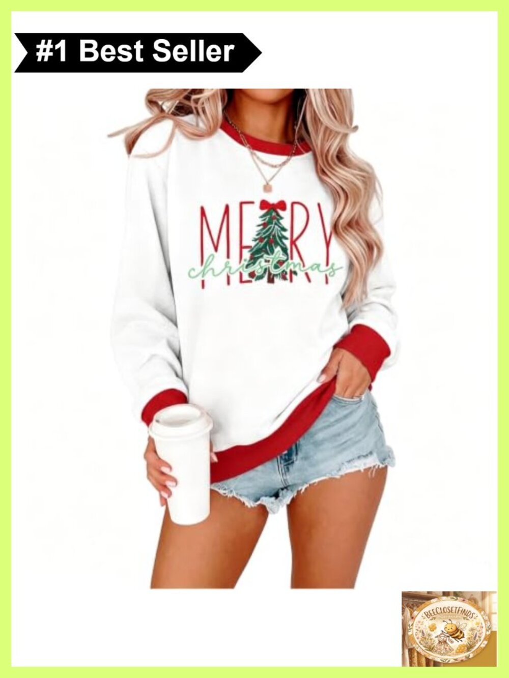 Women's Christmas Tree Graphic Sweatshirt Crew Neck Pullover